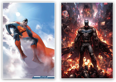 Batman and superman poster Photographic Paper(19 inch X 13 inch)
