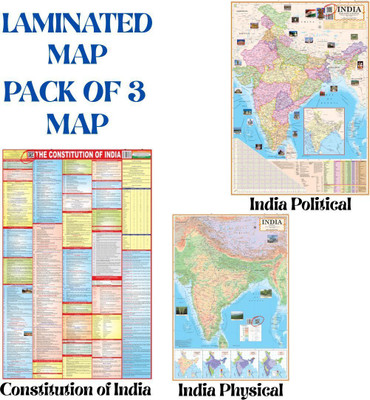 COMBO PACK OF 3 HINDI LAMINATED MAPS (Both Political & Physical) | Laminated Maps Set Of 3 | Map Size (40 inch * 28 inch) Paper Print | Best Useful for UPSC, SSC, IES and other competitive Exams. Paper Print (28 inch X 40 inch, Hindi Map pack-2) Paper Print(28 inch X 40 inch, Rolled)