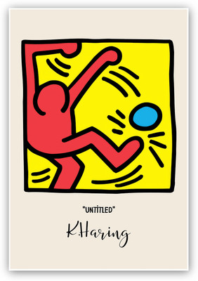 Keith Haring Wall Painting Poster Photographic Paper(19 inch X 13 inch)