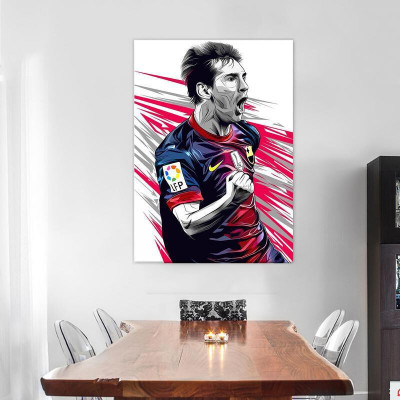 Messi 10 Abstract Extra Large Big Jumbo Poster Fine Art Print(36 inch X 24 inch)