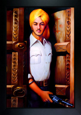 Bhagat Singh Photo Frame Photographic Paper(13.5 inch X 10 inch, Bhagat Singh Photo Frame)
