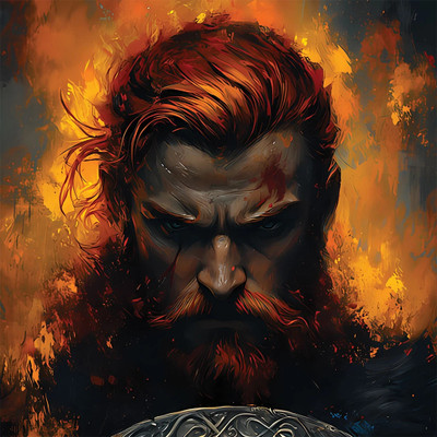 Warrior Theme Flex Poster | 3 x 3 ft Premium Print for Wall, Room & Cafe Decoration Fine Art Print(36 inch X 36 inch, Rolled)