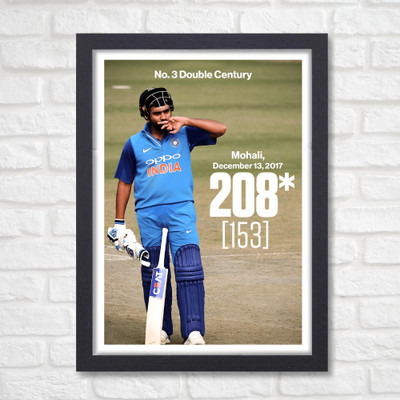Rohit Sharma Posters Frame 10x13 Inch Wall Art for Desk Home Office wall decoration home bedroom living room hall Gift Wall Paintings Stickers wallpaper Hostel Boys Girls. Paper Print(13 inch X 10 inch, Solid Rolled Packaging)