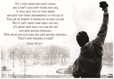 Rocky Balboa Speech Motivational Inspirational Quote Wall Poster A4 Size Photographic Paper(8.3 inch X 11.7 inch, Rolled)