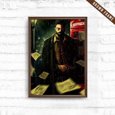 Kohli�� The Gangster Poster Brown Frame Photographic Paper(18.5 inch X 13.38 inch)