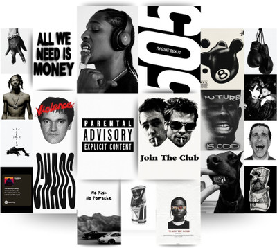 Hip Hop Flo Wall Poster Kit- Set of 21 Multisized Posters (Four-A4, Eight-A5, Nine-A6) Paper Print(29.7 inch X 21 inch, Flat Sturdy Box)