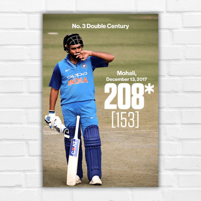 Rohit Sharma Posters 12x18 Inch Wall Art for Desk Home Office wall decoration home bedroom living room hall Gift Wall Paintings Stickers wallpaper Hostel Boys (208) Paper Print(18 inch X 12 inch, Solid Rolled Packaging)
