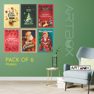 Christmas Wall Poster, Merry Christmas Poster for Wall Décor-edt Paper Print(18 inch X 12 inch, Rolled)