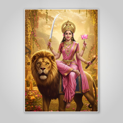 Katyayani mata poster Photographic Paper(19 inch X 13 inch)