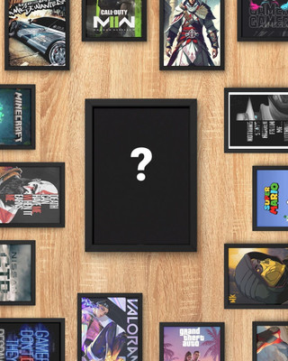 Mystery Box of Framed Video Game Posters – Set of 3 to 4 Framed 8X12 & 8x6 Posters| Gaming Posters with Frame|3mm unbreakable acrylic glass| Matte Finish Print For Gaming Room Paper Print(8 inch X 12 inch, FRAMED)