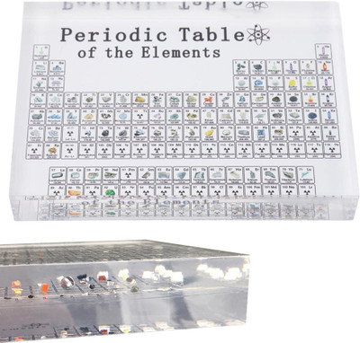 Large Real Periodic Table of Elements Chart - 83 Real Elements Inside Acrylic , 21CM x 14CM, 3D Glass Poster - Perfect Educational Gift for Science and Chemistry Enthusiasts 3D Poster(21 inch X 14 inch, Acrylic Glass)