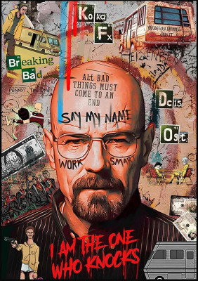 Poster Heisenberg Breaking Bad Wall Poster, 13x19 Inches, Matte Paper Fine Art Print(19.1 inch X 13.1 inch, Rolled)