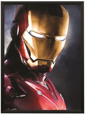 Iron Man 1 Art Movie Suit Wall Poster With Frame A3 Size Photographic Paper(16.5 inch X 11.7 inch, With Frame)