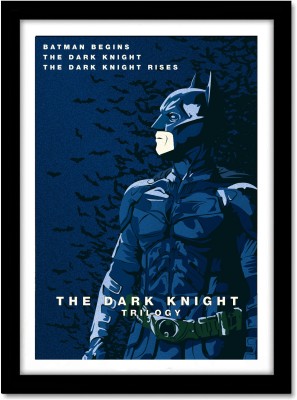 Batman The Dark Knight Framed Poster With Acrylic Sheet For Room & Office Paper Print(13 inch X 10 inch, Framed)