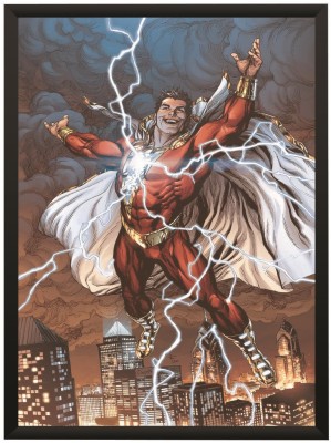 Shazam Comic Lightning Wall Poster With Frame A3 Size Photographic Paper(16.5 inch X 11.7 inch, With Frame)