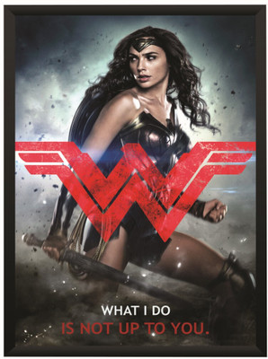 Wonder Woman What I Do Quote Motivational Wall Poster With Frame A4 Size Photographic Paper(11.7 inch X 8.3 inch, With Frame)