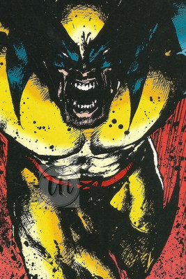 Superhero Wolverine Poster, Unframed, With Double Sided Tape Paper Print(18 inch X 12 inch, Rolled)
