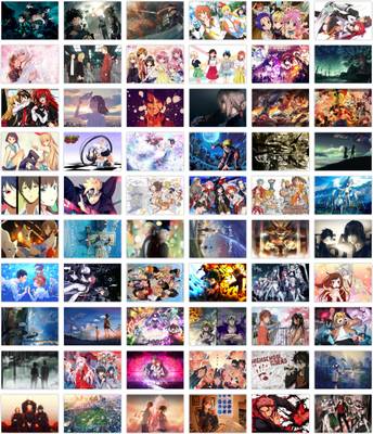 Pack of 60 Anime Mix Photo Poster Collection of Popular Anime Shows| HD+ Poster for Room decor (Size-A5) Paper Print