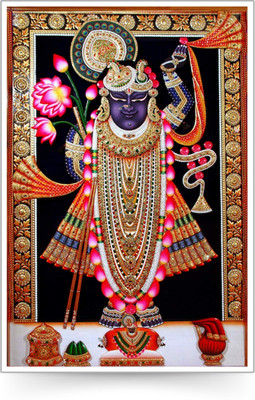 Lord Shrinathji Nathdwara Religious Paper Poster Paper Print(18 inch X 12 inch, Rolled)