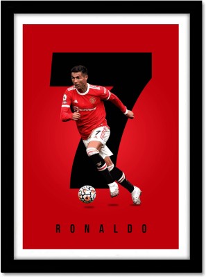 Ronaldo Manchester New 2 Large Framed Poster for Room & Office(13x19 inch,Framed) Paper Print(19 inch X 13 inch)