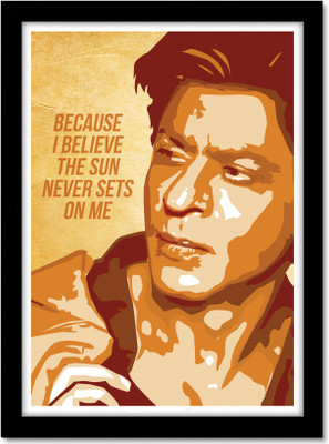 Shahrukh Khan & kajol Framed Poster For Room & Office (10 Inch X 13 Inch, Framed) Paper Print(13 inch X 10 inch, FRAMED)