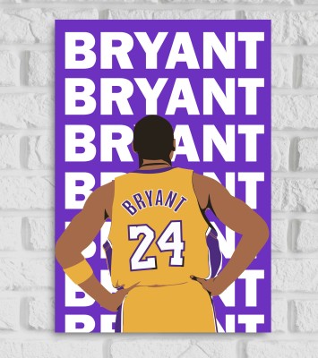 Kobe Bryant Pop Art Poster For Room Office Hostel Hotel Restaurant Hall Kitchen, Matte Paper 300 GSM Multicolor Paper Print(18 inch X 12 inch, Rolled)