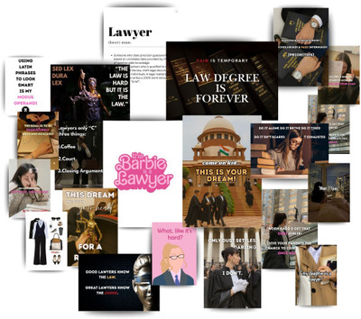 Lawyer Aesthetic Motivational Poster Set of 21 | Law Student Wall Collage Kit | Legal Study Room & Office Decor | Courtroom & Law School Wall Art with Free Wall Friendly Tape Roll Fine Art Print(11.69 inch X 8.27 inch, Flat Sturdy Box)