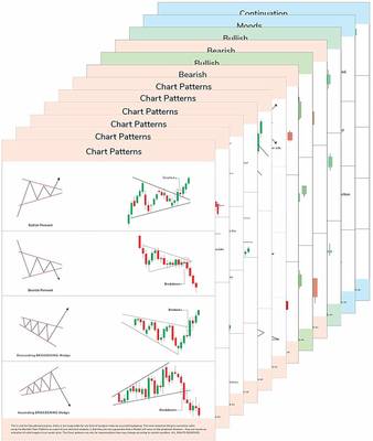 Candle Stick + Chart Patterns Stock Market (12 Posters) Chart Patterns Super Self Adhesive Crypto and Stock Market Posters, 9.75 x 13.75 Inches Chart Patterns Trader Detailed Pattern Posters Paper Print