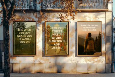 Travel Theme Wall Poster Set of 3 – A4 Size | Inspirational Wanderlust Posters for Room Décor | Unframed Art Prints Fine Art Print(11 inch X 8 inch, Packed safely in rigid envelope)