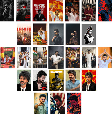 Bhopal colour, Pack of 27 Thalapathy Vijay HD Wall Collage Kit
Fan-Made Poster Set for Bedroom, Office & Dorm
Room Décor Premium Photographic Paper Prints
6x4 inch Perfect Birthday Gift for Vijay Fans Pape
Print (5.9 inch X 3.9 inch, envelope pakaging) Paper Print(6 inch X 4 inch)