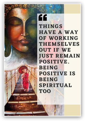 Buddha Poster Wall Sticker Motivational Wall Posters Buddha Painting Photographic Paper(19 inch X 13 inch)