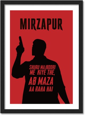 Mirzapur Web Series framed Poster for Room & Office(10x13 inch,Framed) Paper Print(13 inch X 10 inch, Framed)