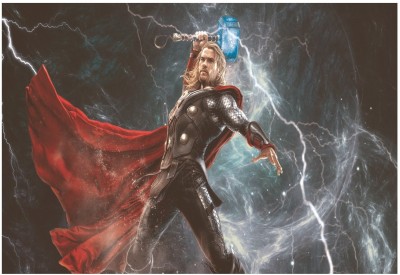 Avengers Thor Mjolnir Lightning Super Hero Wall Poster A3 Size Photographic Paper(11.7 inch X 16.5 inch, Rolled)