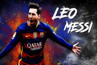 Messi Masterclass: Striking Greatness in Every Frame: on 300gsm Best Quality Paper with Gloss Lamination (Unframed) With 3M Original Double Side Tape for Easily Stick Photographic Paper(18 inch X 12 inch, Rolled)