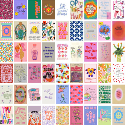 54 Peel-N-Stick Good Vibes Positive Aesthetic Wall Collage Kit Paper Print(6 inch X 4 inch) deal from flipkart 54 Peel-N-Stick Good Vibes Positive Aesthetic Wall Collage Kit Paper Print(6 inch X 4 inch) deal from flipkart