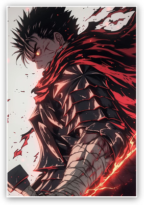 Berserk Wall Poster Anime Poster For Wall Photographic Paper(19 inch X 13 inch)