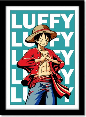 Monkey D. Luffy One Piece Anime Poster Art Frame For Room & Office (10 x 13 Framed Poster) Multicolor… Paper Print(13 inch X 10 inch, Framed)
