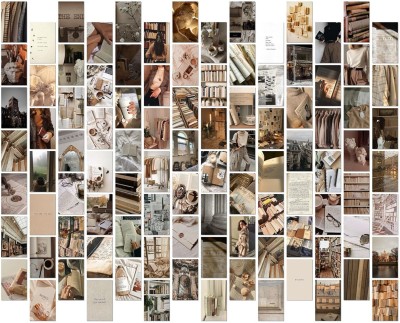 Aesthetic Wall Poster Collage Kit – Set of 100 pcs – Light Academia Theme – 4 x 6 inch – Wall Decor, Home Decor, Bedroom, Living Room, Study Desk, Dorm Room, Teen Room Decor – Comes Paper Print(4 inch X 6 inch)