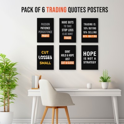 Stock Market Trading Quotes Posters, Share Market Posters For Traders, Paper Print(19 inch X 13 inch, Rolled in Solid Paper Tube)