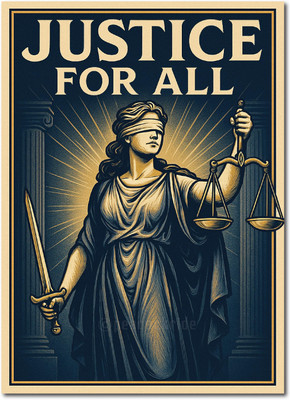 Angel of Justice I Justice for All I Lady Justice I Constitution of India I Lawyer I Advocate I Wall Poster A3 Fine Art Print(11 inch X 17 inch, Rolled)