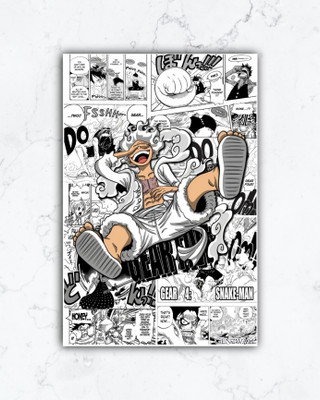 Anime Wall Poster One Piece Luffy Gear 5 | A3 12x18 Inch | Premium 300 GSM HD Glossy Print | Unframed Manga Poster for Kids Room, Hostel & Gaming Room Decor Photographic Paper(18 inch X 12 inch)