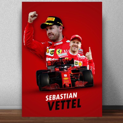 Sebastian Vettel Poster for Room (Matte paper 300 GSM, 13 X 19 Inches, Multi-coloured, Lata Mangeshkar) Paper Print(19 inch X 13 inch, Rolled)