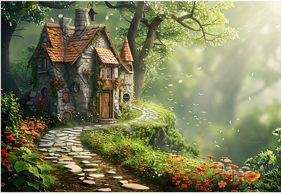 A4 Size scenery poster.36 Fine Art Print(11.69 inch X 8.27 inch, Rolled)