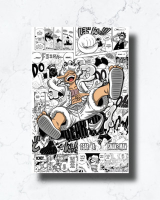 One Piece Luffy Gear 5 HD Anime Poster | Glossy Laminated A3 12x18 Inch | Premium 300 GSM Unframed Wall Art for Bedroom & Gaming Room Photographic Paper(18 inch X 12 inch)