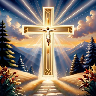 jesus deepart 1534 Multicolour, Matte Vinyl Stickers Printed, 12 x 18 Inch Paper Print(12 inch X 18 inch)