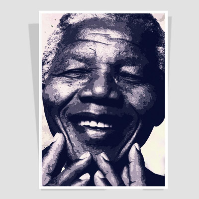 Nelson Mandela-Madiba Digital Print Rolled Paper Poster Paper Print(18 inch X 12 inch)