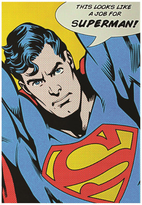 Superman Comic Style Job For Superman Wall Poster A4 Size Photographic Paper(11.7 inch X 8.3 inch, Rolled)