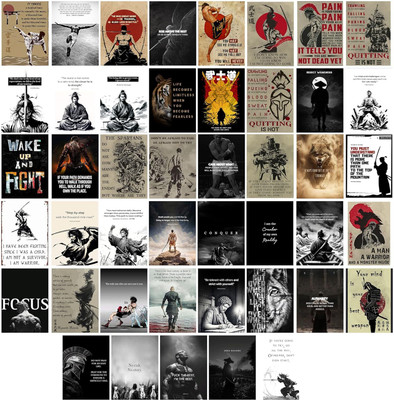 Motivational Poster Pack Of 54 - 6x4 Inch Wall Posters Aesthetic Postcards - Inspirational Motivational Quotes Posters Wall Stickers For Study Room - Office Wall Stickers - Motivational Gifts Photographic Paper(6 inch X 4 inch)