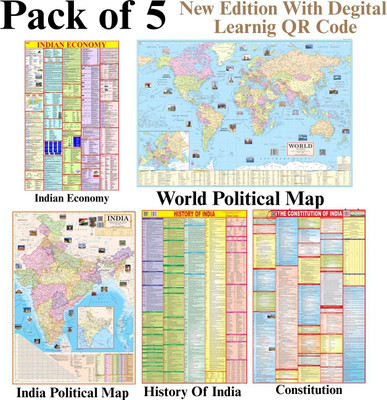 Upsc Map Notes Complete set of 5 UPSC Maps & Charts including Indian Political, World ...