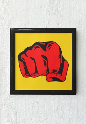 Red Punch Photographic Paper(8 inch X 8 inch, Framed)